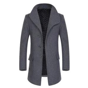 남성 출근룩 하프 코트 모직 트렌치 겨울 울 힛템