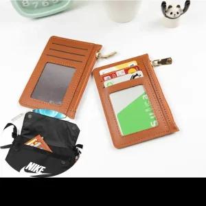 5포켓 신분증 휴대 명함 동전 신용카드 가죽 지갑 탄 보관 1P 버스