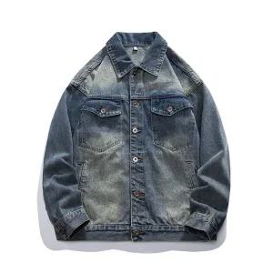 남자 청자켓 데님 코트 추동 빅사이즈 카고 자켓 BE4