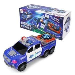 노래 트렌드 움직이는 회전 LED 선물 인기 작동완구 자동차 폴리스카 경찰차 장난감 변신