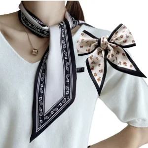 보너게인 여성 가을 플레르 실크스카프 타이 머플러 헤어밴드 허리띠 봄 롱 쁘띠 스카프