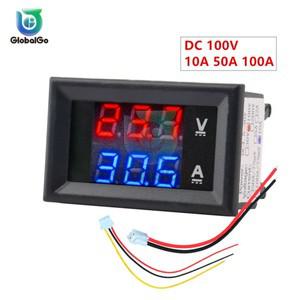 10A 50A DC100V LED 디지털 전압계 전류계 자동차 Motocycle 측정기 볼트 검출기 테스터 모니터 패널 도구