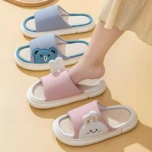 예쁜 토끼 슬리퍼 커플 푹신한 실내화 사무실 여름슬 실내슬리퍼 거실화 집슬리퍼