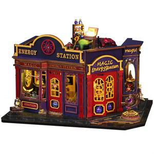 마법 미니어처 하우스 키트 - LED 조명과 뮤직 박스가 있는 DIY 인형의 집, 편안한 취미를 위한 판타지 모델 빌딩 세트, 홈 데코, 선물 및 제작 재미