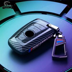 BMW 호환 3 4 5 시리즈 GT 320i F20 F21 F30 F31 F25 F01 F10 M3 M4 스마트 키 FOB 케이스 커버 (카본 파이