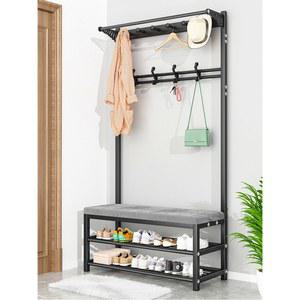 벤치형 수납의자 현관 옷걸이 신발장행거 100CM 수납장 코트랙