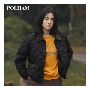폴햄 25FW 여성 카라 크롭 경량 점퍼 558040