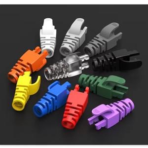50팩 RJ45 Cat6 Cat5e 부트 커버 캡 플러그 UTP FTP EZ 커넥터 케이블 이더넷 컴퓨터 고품질