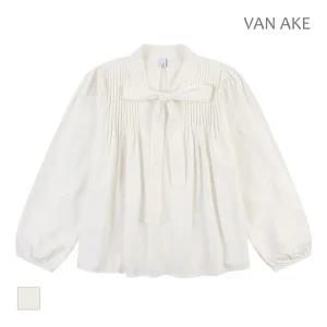 [반에이크] 리본블라우스_VB3ZBLUG01Z