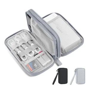 충전기 이어폰 보조배터리 간편 2단 수납 보관백