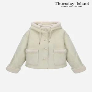 [써스데이아일랜드][Thursday Island] 크롭 후디 무스탕(T238MLT243W)