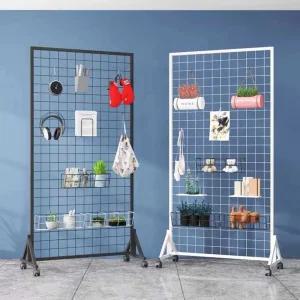 이동식 전시 네트망 타공판 메쉬 선반 그림 미술 스탠드