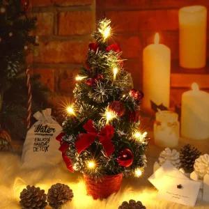 (별별창고)크리스마스 조명 미니트리 오너먼트