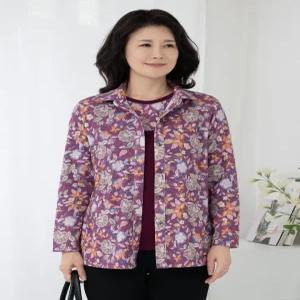 [모슬린]엄마옷 겉기모 카라 가디건 앙상블세트 YKF515810 중년여성50대60대70대빅사이즈할머니옷마담선물