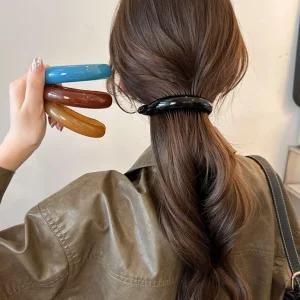 헤어 집게핀 리본 고무줄 바나나핀 반달 긴머리 올림머리핀 테일 왕머리핀 숱많은 로우번