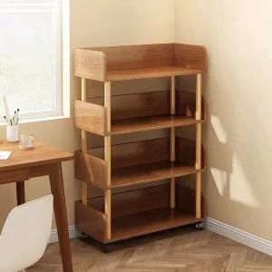 북트레일러 우드 북트롤리 책꽂이 북트럭 이동식