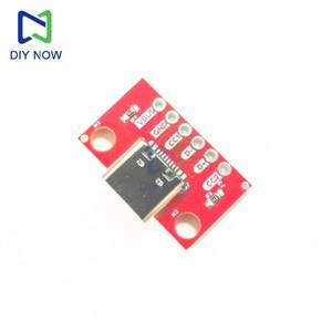 5PCS USB 유형 C 커넥터 보드 3.1 직렬 기본 브레이크 아웃 암 핀 헤더 빨간색 어댑터