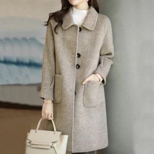 모던클래식 헤링본 롱 코트(일반/누빔 선택) C25CCT783