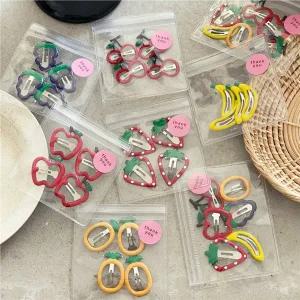 사과핀 딱핀 체리핀 앞머리삔 똑딱이핀 똑딱핀 과일 체육대회