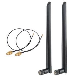 2PCS 4G 8G 라우터 카드 RF 안테나 WIFI 케이블 고무 듀얼 밴드 어댑터 옴니 무선 2X15CM