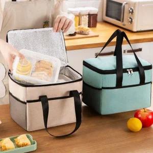 깔끔한 피크닉 휴대용 아이스백 보온보냉 도시락가방
