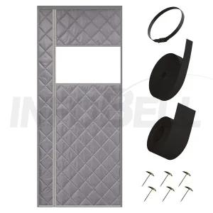 따솜 막풍이 우풍 외풍 바람 차단 방 현관 문 자석 패딩 방풍 방한 보온 단열 커튼 커텐 도어 105cm 1세트