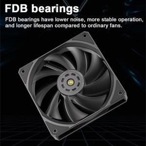 파워 트레인 DL-B12 케이스 팬 120mm 무소음 PWM 고성능 데스크탑 컴퓨터 냉각 높은 풍량