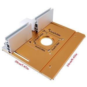 라우터 테이블 삽입 플레이트, 목공 벤치 플립 작업대 트리머 조각 기계용 알루미늄