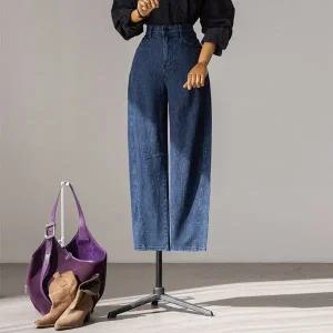 (안나앤플러스) 하른 스트라이프 밴딩 데님[데님DZN4] 빅사이즈