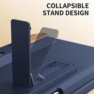 갤럭시 ZFold6 터치 펜 및 텔레스코픽 슬롯 케이스 삼성 Z 폴드 6 5 4 3 전체 힌지 스크린 보호 브래킷 커