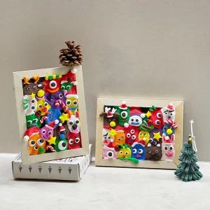 크리스마스 감정 몬스터 클레이 액자 만들기 구디백 키트 컬러 점토 놀이 생일 선물 답례품 굿즈