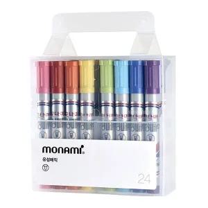 모나미 유성매직 24색 세트 (둥근닙)
