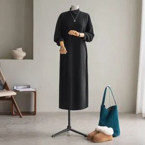 (안나앤플러스) 루이엔 하프넥 원피스[드레스DZR53] 빅사이즈