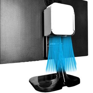 모니터 뒤 또는 책상 및 벽 아래의 Mac Mini M4/M4 PRO용 냉각 마운트 긁힘 방지 패드가 있는 금속 스탠드