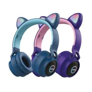 디알고 디알고 LED라이트닝 블루투스 키즈 고양이헤드폰BH028C