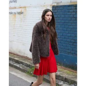 [에고이스트](마산점)와이드카라 페이크퍼 자켓 (ER4TF001)