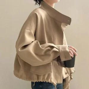 [오노마] ONM 겨울스타일 로브런 부드러운 숏 주머니 스러운 퍼