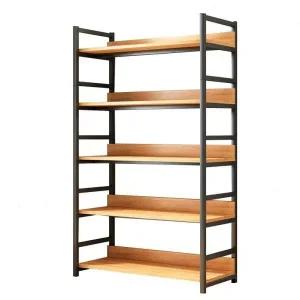 원목 와이드 진열장 4단 선반 5단 수납 책꽂이