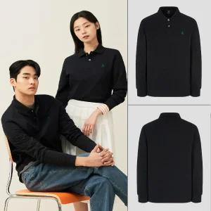 [매장정품]  빈폴 멘 [빈폴][Essential] 남녀공용 수피마코튼 피케 티셔츠 - 블랙 (BC5141E015)