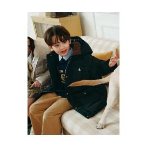 빈폴 키즈 BEANPOLE KIDS 바버 덕다운 하프패딩 블랙 BI5X38U065 375443
