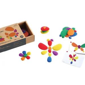 [키움하우스]EDX 비지플레이 레인보우 페블 13223 수세기 조약돌 쌓기 놀이 소근육발달 홈스쿨링 교구