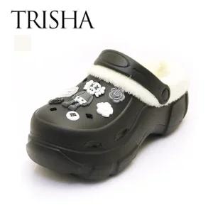 지비츠 장식 EVA 통굽 퍼슬리퍼 샌들 BKCA_DOLL