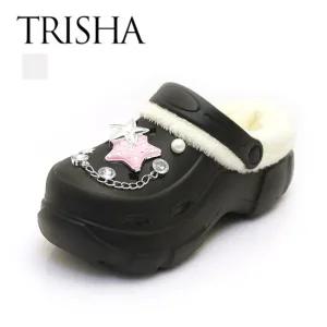 지비츠 장식 EVA 통굽 퍼슬리퍼 샌들  BKCA_STAR