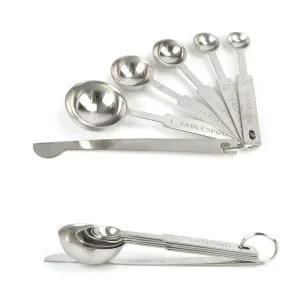 [콩심팥심]이유식계량스푼 TEASPOON 계량 자 6종 스텐 1세트 스푼