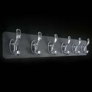부착식 6구 후크 고리 벽걸이행거 벽후크 다용도후크 부착식걸이 다용도걸이대