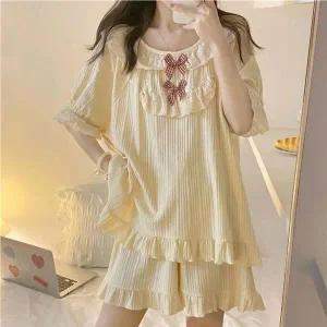 [하프클럽/셀러허브_여성트랜드패션]ONM 여성 잠옷세트 반팔 레이스잠옷 리