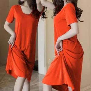 [하프클럽/셀러허브_여성트랜드패션]ONM 캡내장 원피스 노브라 집순이 루즈