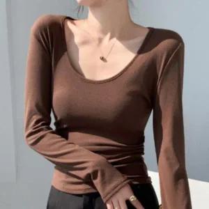 [하프클럽/셀러허브_여성트랜드패션]ONM 여성 겨울 방한 이너 보온 핏 U넥 웜