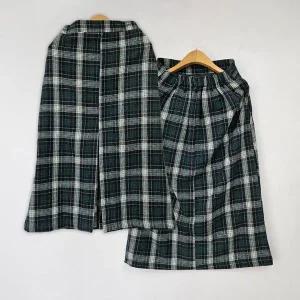 [하프클럽/셀러허브_여성트랜드패션]빅사이즈 510 심플체크트임스커트 DKDT28