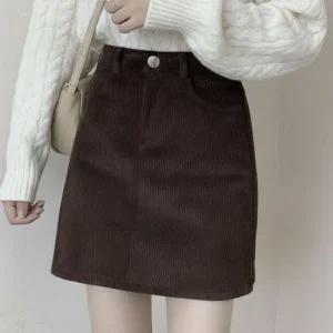 [하프클럽/셀러허브_여성트랜드패션]ONM 여성 치마 하이웨스트 블랙 A라인